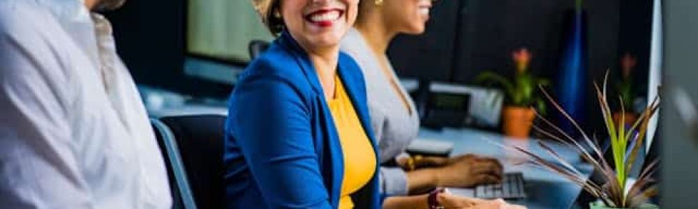 Woman in Blue Suit Jacket